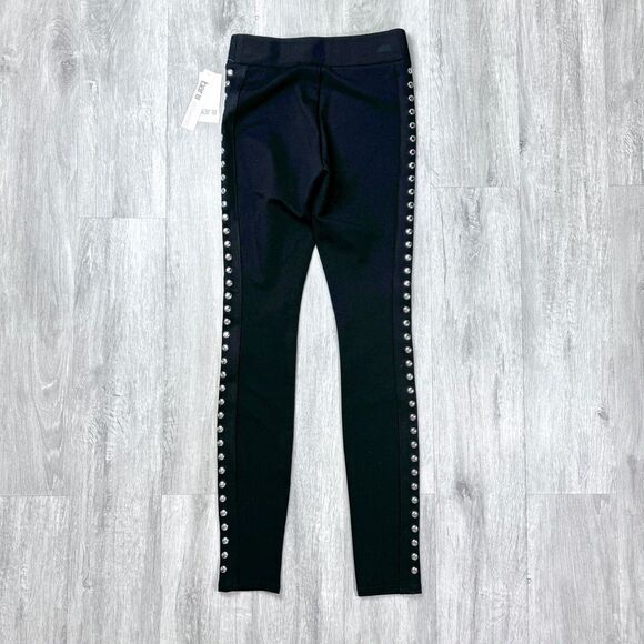 Bar III Black Skinny Pants with Silver Accents - Picture 4 of 6
